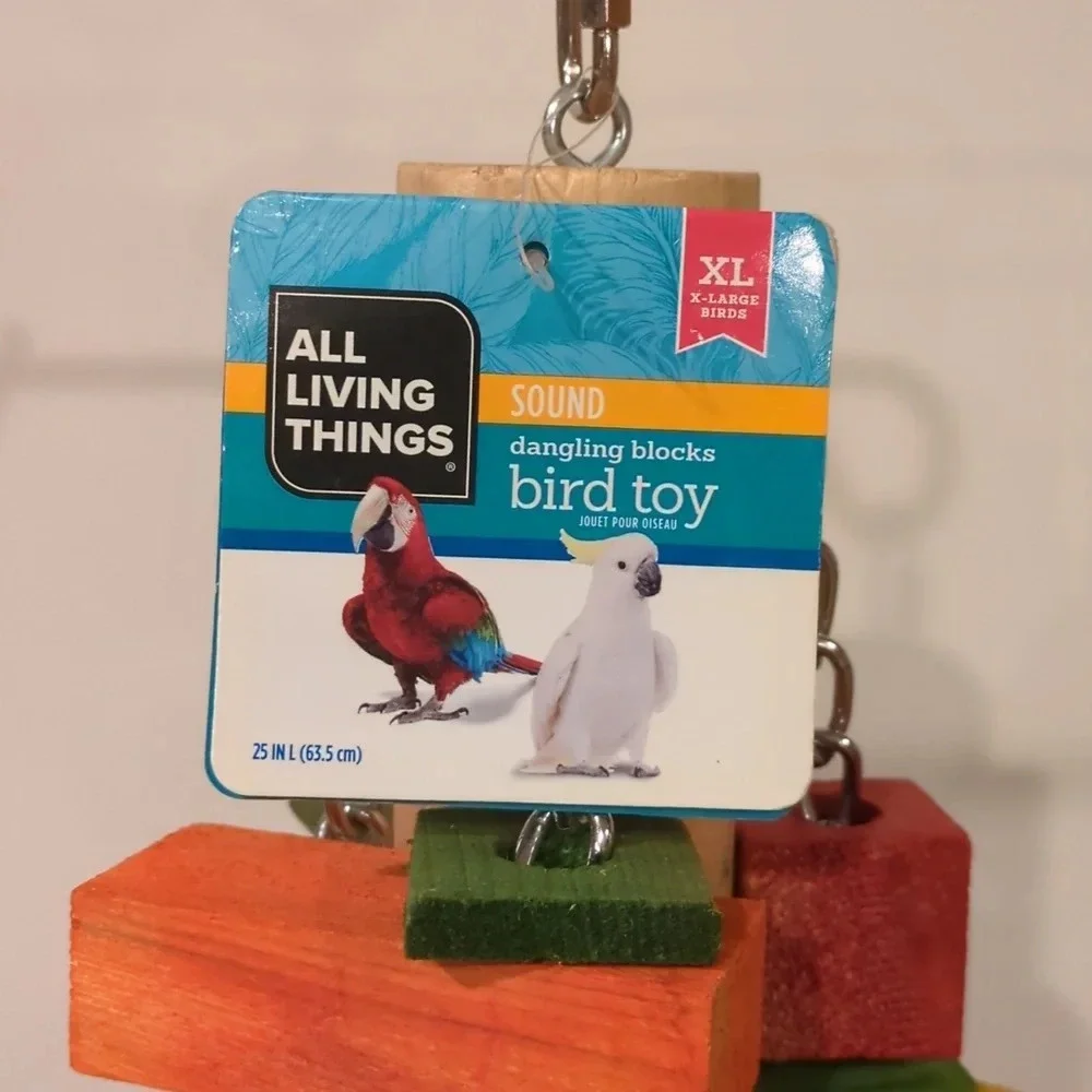 For Kitty Rescue! XL Parrot Wooden Block Toy, All Living Things